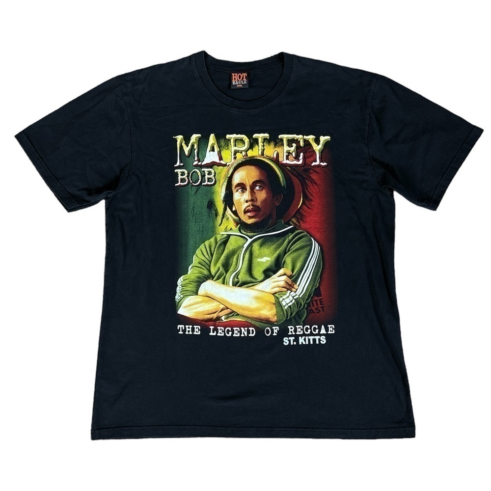 Vintage Bob Marley Hot Eagle Rap Tee Style T Shirt Size XL EUC Double Sided Y2K